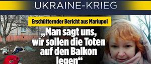 In Russland nicht mehr zu erreichen: Die Webseite von Bild.de mit Berichten über den von Russland angezettelten Krieg in der Ukraine.