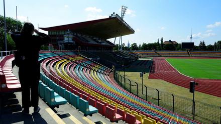Der Friedrich-Ludwig-Jahn-Sportpark in Prenzlauer Berg.