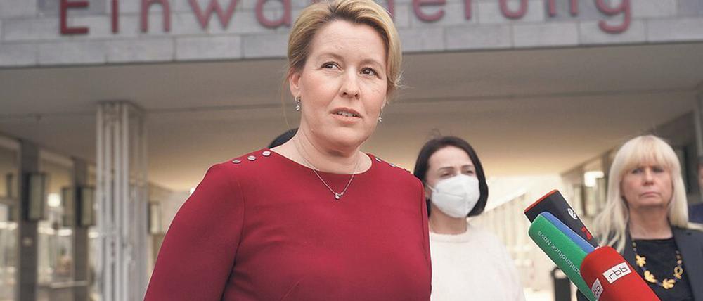Zuversichtlich: Berlins Regierende Bürgermeisterin Franziska Giffey (SPD) ist davon überzeugt, dass das Landesamt für Einwanderung den kommenden Aufgaben gewachsen ist.
