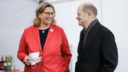 Anke Rehlinger und Olaf Scholz.