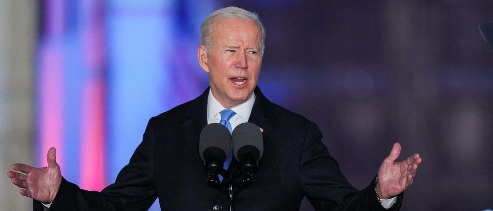 US-Präsident Joe Biden spricht in Warschau.