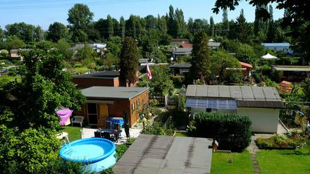 Kleingartenkolonie in Berlin.