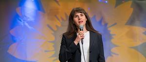 Spitzenkandidatin Lisa Becker auf der Wahlparty, die irgendwann keine Party mehr war.