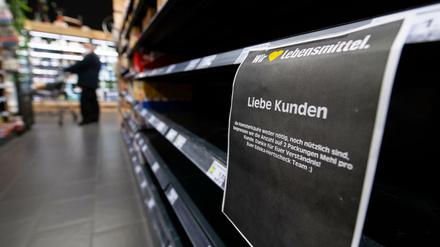 Hamsterkäufe: Wir haben kein Versorgungsproblem, sagt der Bundesagrarminister. 