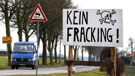 Protest gegen Fracking in Niedersachsen (Archivbild von 2015) 