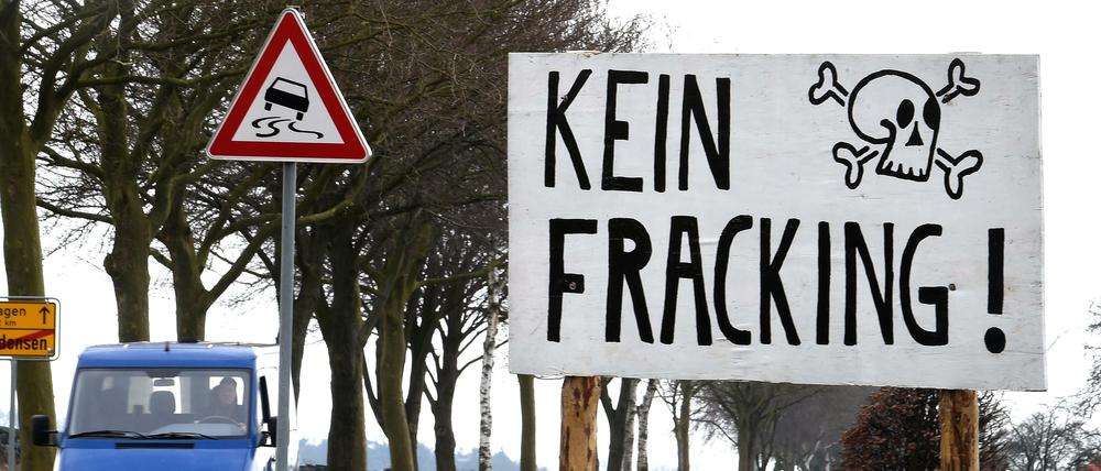 Protest gegen Fracking in Niedersachsen (Archivbild von 2015)