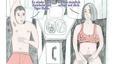 Außen Eis, innen heiß: Eine Szene aus Bernadette Schweihoffs Buch „treiben“.