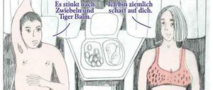 Außen Eis, innen heiß: Eine Szene aus Bernadette Schweihoffs Buch „treiben“.