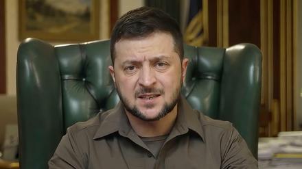 Wolodymyr Selenskyj, Präsident der Ukraine, in einem am 3. April 2022 veröffentlichten Hinweis