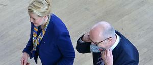 „Die Stimmung war so gut wie noch nie". Berlins Regierende Bürgermeisterin Franziska Giffey (SPD) und Brandenburgs Ministerpräsident Dietmar Woidke (SPD) betonten die gelungene Zusammenarbeit.
