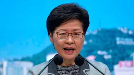 Hongkongs Regierungschefin Carrie Lam (am 6. Januar 2022)