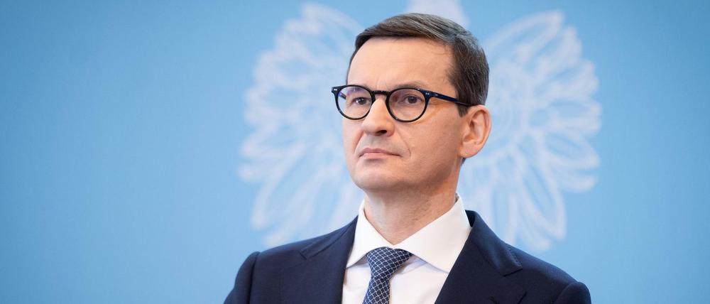 Polens Premier Mateusz Morawiecki sieht Deutschland als Haupthinderungsgrund für schärfere Sanktionen.