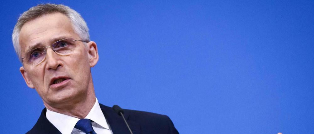 Nato-Generalsekretär Jens Stoltenberg bei der Vorstellung des Nato-Jahresberichts in Brüssel.