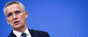 Nato-Generalsekretär Jens Stoltenberg bei der Vorstellung des Nato-Jahresberichts in Brüssel.