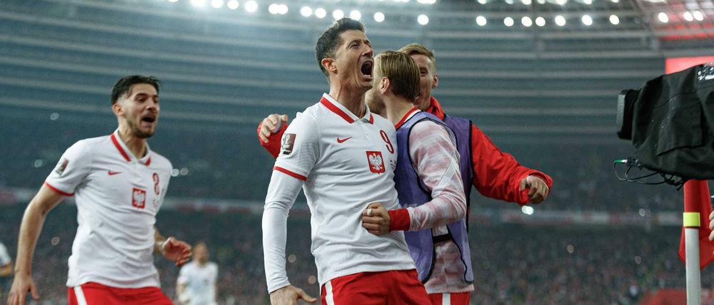 Robert Lewandowski erzielte das 1:0 für Polen gegen Schweden und ebnete so den Weg zur WM.
