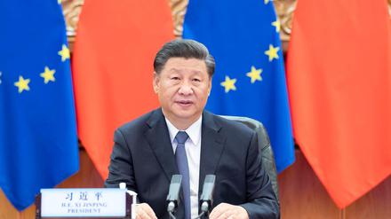 Chinas Präsident Xi Jinping wird erneut lediglich virtuell an dem EU-Gipfel teilnehmen.