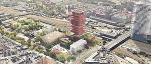 So könnte es werden. Das Hochhaus ist gesetzt, die Form indes noch nicht. Der Charakter des Ortes soll – auch mit einer Markthalle – erhalten bleiben. [/FOTO_HINW]