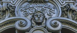 Justitia ist blind: Eine Büste am Kriminalgericht in Berlin-Moabit.
