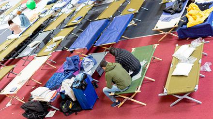 Geflüchtete in einer Flüchtlingsunterkunft im Landkreis Peine. 