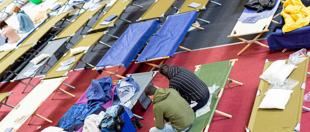 Geflüchtete in einer Flüchtlingsunterkunft im Landkreis Peine. 