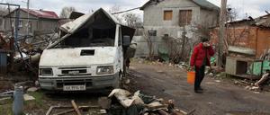 Straßenszene in Charkiw