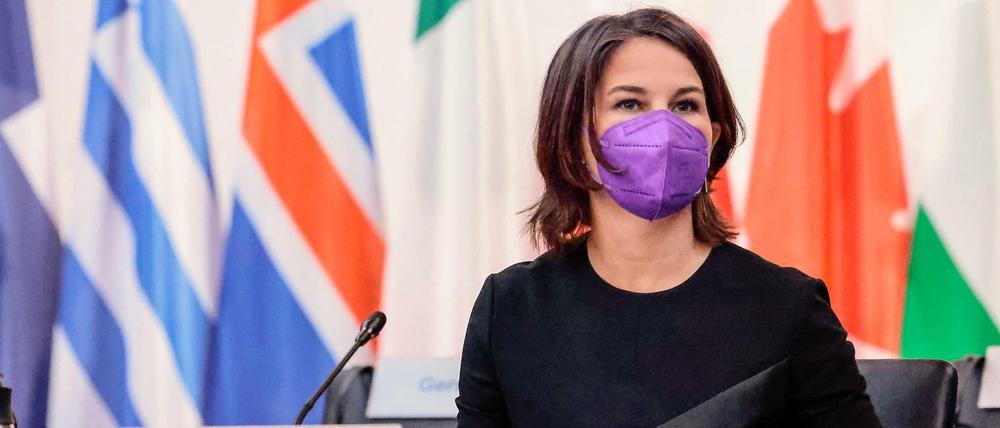 Bundesaußenministerin Baerbock (Bündnis 90/Die Grünen) beim Nato-Treffen in Brüssel.