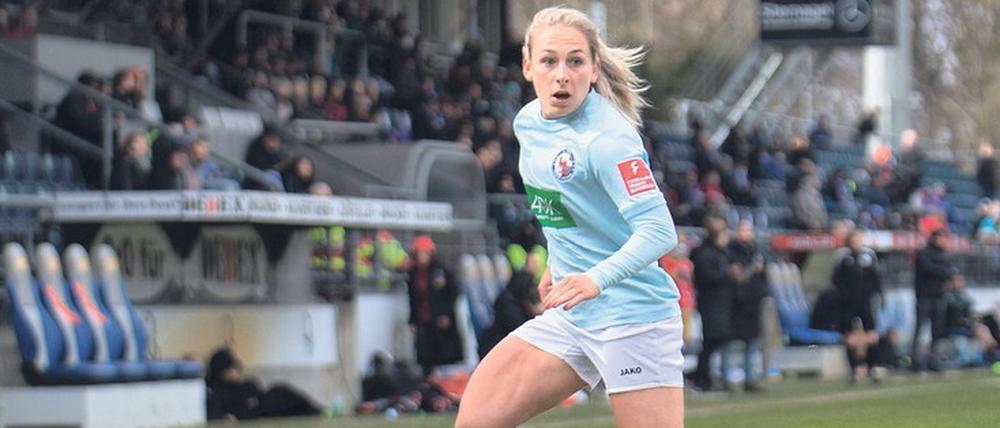 Saisonende in Sicht. Turbine (hier mit Gina Chmielinski) hat aktuell 40 Punkte auf dem Konto und damit bereits einen Punkt mehr geholt als vergangene Spielzeit.