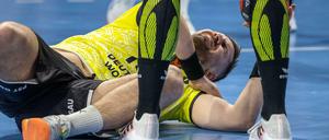 Am Boden. Für Fabian Wiede und die Füchse war es ein schmerzhafter Abend.