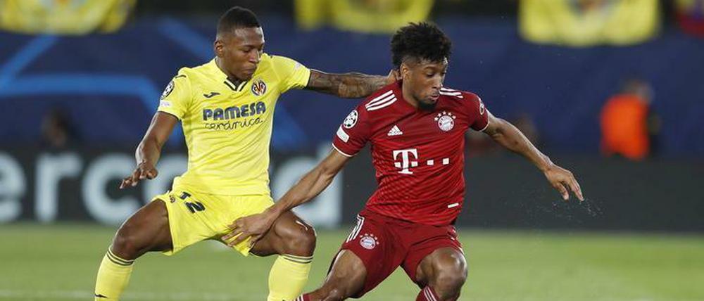 Im Hinspiel waren die Bayern (hier mit Kingsley Coman) nach schwacher Leistung mit dem 0:1 noch gut bedient.