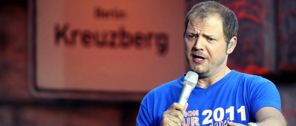 Der Comedian Mario Barth im Jahr 2011 zum Abschluss der Stadiontour im Olympiastadion in Berlin.