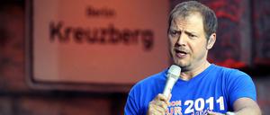 Der Comedian Mario Barth im Jahr 2011 zum Abschluss der Stadiontour im Olympiastadion in Berlin. 