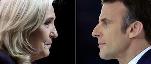 Die rechtsextreme Marine Le Pen und Amtsinhaber Emmanuel Macron treten in der Stichwahl am 24. April gegeneinander an.