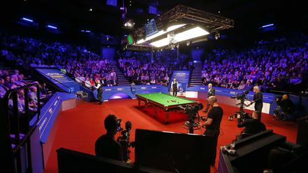 Das Crucible Theatre bildet den stimmungsvollen Rahmen für die Snooker-WM. Ein Deutscher hat hier noch nie gespielt.