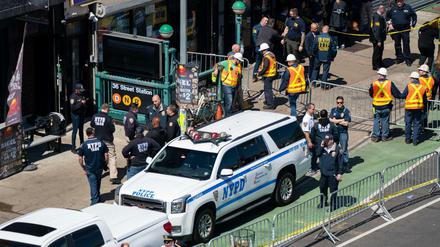 Der Tatort in Brooklyn, New York, ist abgeriegelt.