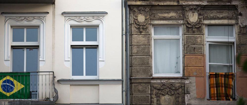 Altbau ist nicht gleich Altbau. Häuser in der Rigaer Straße in Berlin-Friedrichshain.