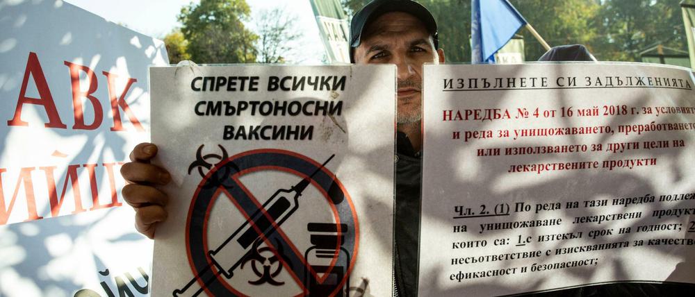 Auch in Bulgarien machten in der Vergangenheit Menschen gegen die Immunisierung mobil.