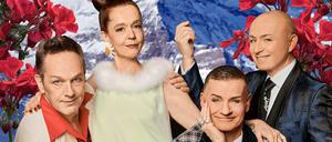 Die Geschwister Pfister in 1992er Besetzung. Max Gertsch, Lilian Naef, Christoph Marti und Tobias Bonn (v. l.).