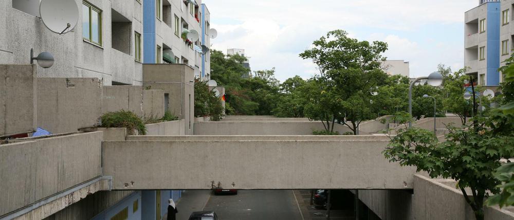 Die Highdeck-Siedlung in Berlin-Neukölln.