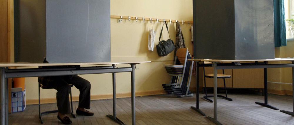 Wahlkabine.