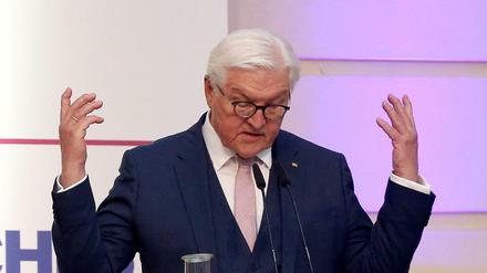 Bundespräsident Frank-Walter Steinmeier bei einer Rede