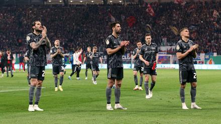 Die große Leere. Nach der tollen Leistung in Leipzig hatten die Spieler des 1. FC Union an dem späten K.o. schwer zu knabbern.