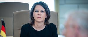 Außenministerin Annalena Baerbock in Riga/Lettland. 