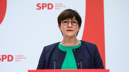Saskia Esken, Vorsitzende der SPD (am 4. April 2022 in Berlin)