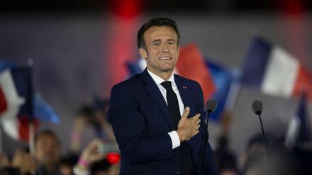 Emmanuel Macron am Abend seines Sieges.