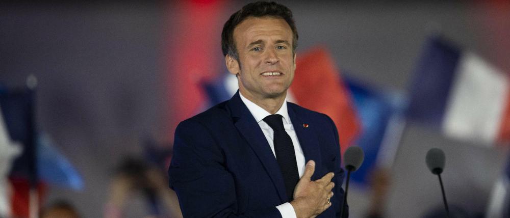 Emmanuel Macron am Abend seines Sieges.