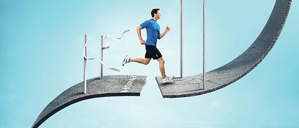 Mit dem Ziel vor Augen. Ausdauerjournalismus ist wie der Marathon, bei dem man die Strapazen auf dem Weg aushält.