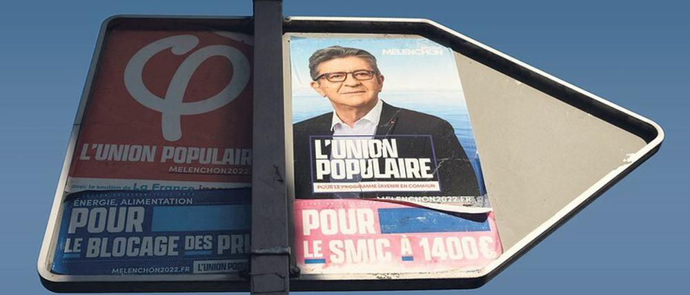 Gemeinsam gegen rechts. Jean-Luc Mélenchon kam im ersten Wahlgang schon jetzt nah an das Ergebnis von Marine Le Pen heran. Nun will er sich mit anderen linken Kandidaten zusammenschließen, um einen Erfolg ihrer Partei zu verhindern.