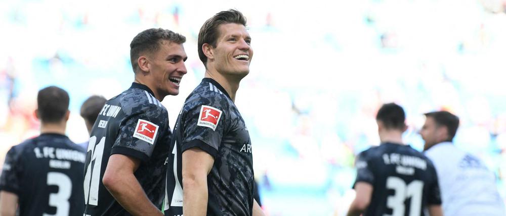Glückliche Gesichter beim 1. FC Union.
