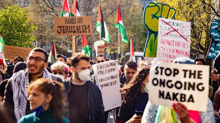 Mehrere hundert Demonstranten zogen am Wochenende durch Berlin.