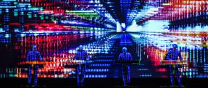 Die Düsseldorfer Band Kraftwerk bei einem Auftritt in Kopenhagen.